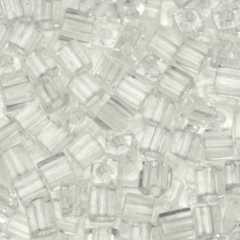 Extra foto's miyuki cubes 3 mm - transparant crystal