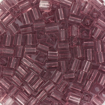 Extra foto's miyuki cubes 3 mm - transparant smoky amethyst