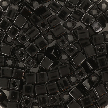 Extra foto's miyuki cubes 3 mm - opaque black