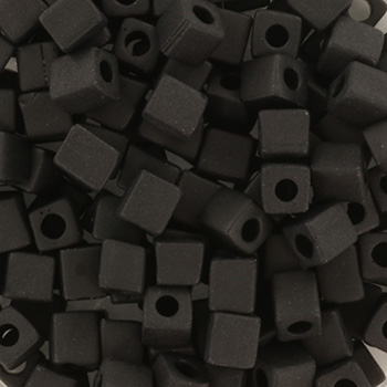 Extra foto's miyuki cubes 4 mm - opaque matte black