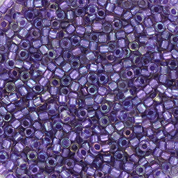 Extra foto's miyuki delica's 11/0 - sparkling purple lined crystal ab 