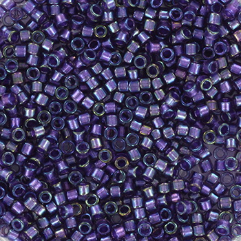 Extra foto's miyuki delica's 11/0 - sparkling purple lined amethyst ab 