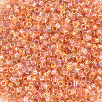 Extra pictures miyuki delica's 11/0 - dark peach lined crystal ab 