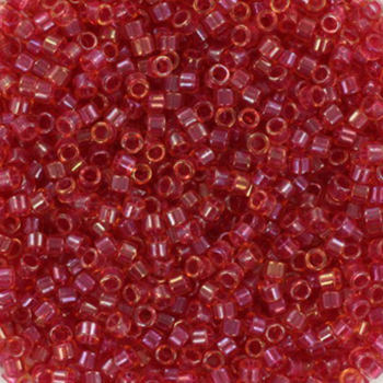 Extra foto's miyuki delica's 11/0 - light cranberry lined topaz luster 