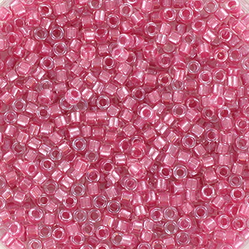 Extra pictures miyuki delica's 11/0 - sparkling peony pink lined crystal 