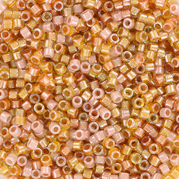 Extra pictures miyuki delica's 11/0 - sparkling lined golden peach mix