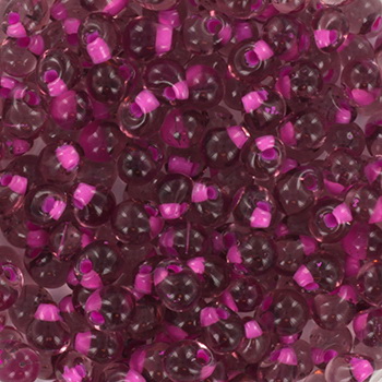 Extra foto's miyuki drop 3.4 mm - raspberry lined smoky amethyst 