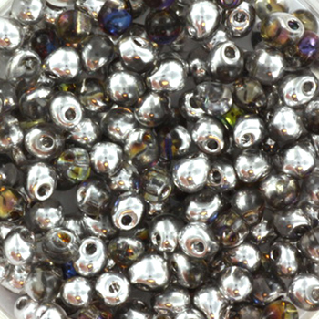 Extra pictures miyuki drop 3.4 mm - Czech coating crystal heliotrope 