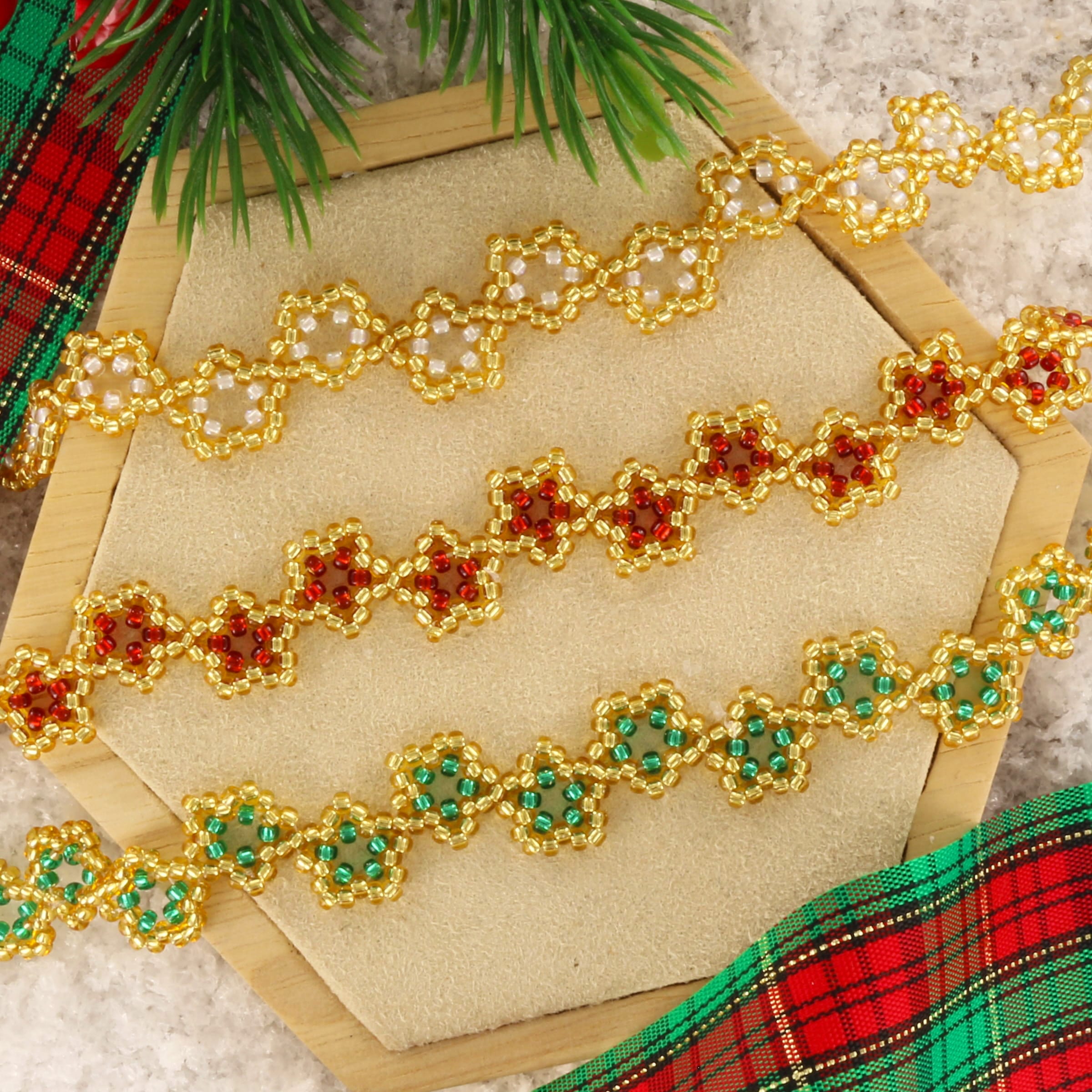 Extra pictures DIY package - starbracelet gold red