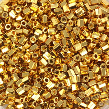 Extra pictures miyuki seed beads 11/0 2cut - 24kt gold plated