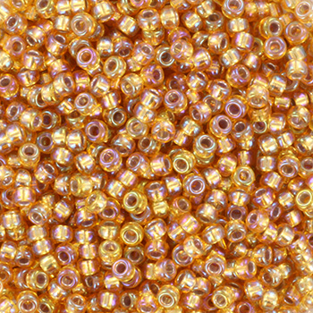 Extra pictures miyuki seed beads 11/0 - silverlined ab dark gold