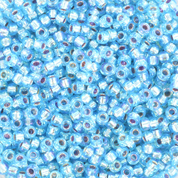Extra pictures miyuki seed beads 11/0 - silverlined ab aqua