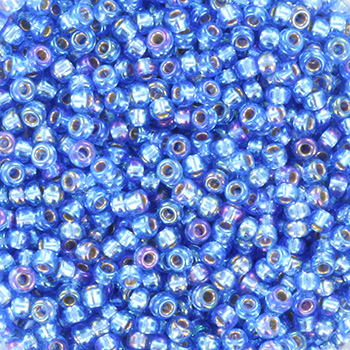 Extra pictures miyuki seed beads 11/0 - silverlined ab sapphire