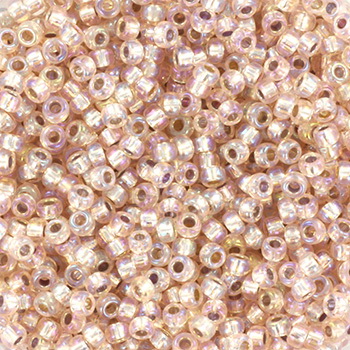 Extra pictures miyuki seed beads 11/0 - silverlined ab light blush
