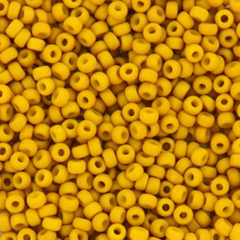Extra pictures miyuki seed beads 11/0 - opaque matte mustard
