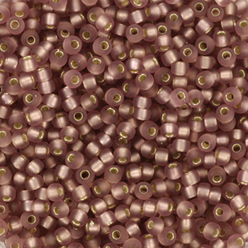 Extra pictures miyuki seed beads 11/0 - silverlined matte smoky amethyst