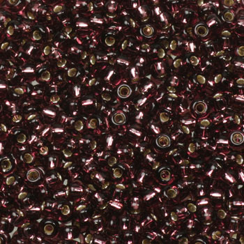 Extra pictures miyuki seed beads 11/0 - silverlined dark smoky amethyst