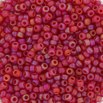 Extra pictures miyuki seed beads 11/0 - transparant matte ab ruby