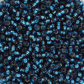 Extra pictures miyuki seed beads 11/0 - silverlined dyed blue zircon