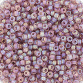 Extra pictures miyuki seed beads 11/0 - transparant matte ab smoky amethyst