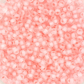 Extra foto's miyuki rocailles 11/0 - baby pink lined semi frosted crystal