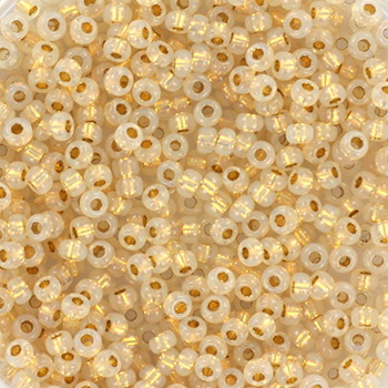 Extra pictures miyuki seed beads 11/0 - 24kt yellow gold lined opal