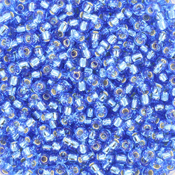 Extra pictures miyuki seed beads 11/0 - silverlined sapphire