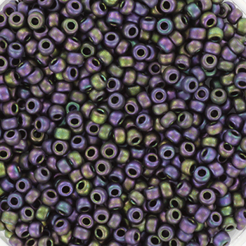 Extra pictures miyuki seed beads 11/0 - metallic matte iris eggplant