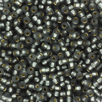 Extra pictures miyuki seed beads 11/0 - silverlined matte gray