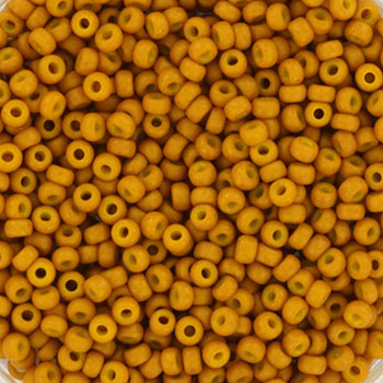 Extra pictures miyuki seed beads 11/0 - opaque matte mustard