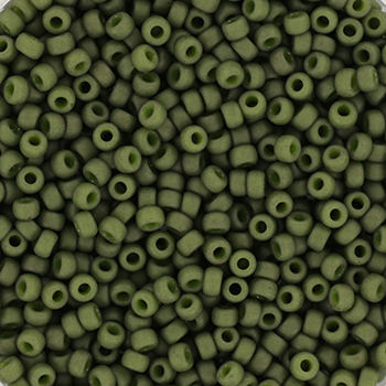 Extra foto's miyuki rocailles 11/0 - opaque matte olive