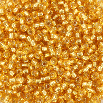 Extra pictures miyuki seed beads 11/0 - silverlined gold