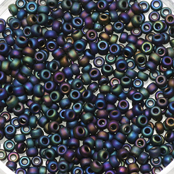 Extra pictures miyuki seed beads 11/0 - opaque matte ab black