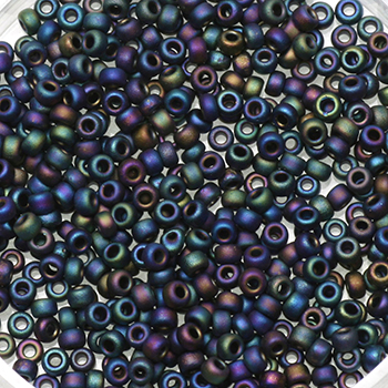 Miyuki 11 Round Seed Bead, 11-401F, Matte Black