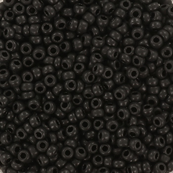 Extra foto's miyuki rocailles 11/0 - opaque semi frosted black