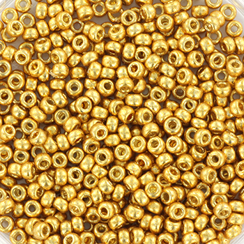 miyuki seed beads 11/0 duracoat galvanized gold - beads