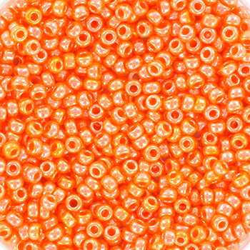 Extra pictures miyuki seed beads 11/0 - opaque luster light orange