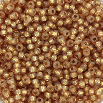 Extra pictures miyuki seed beads 11/0 - duracoat silverlined dyed topaz gold