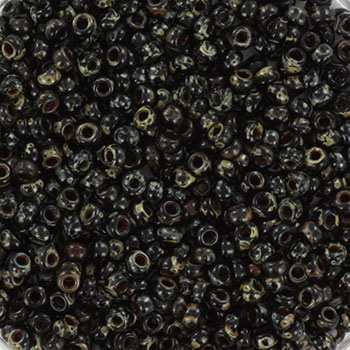 Extra pictures miyuki seed beads 11/0 - opaque picasso black