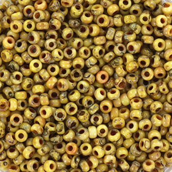 Extra pictures miyuki seed beads 11/0 - opaque picasso yellow