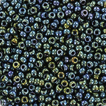 Extra pictures miyuki seed beads 11/0 - metallic iris gunmetal