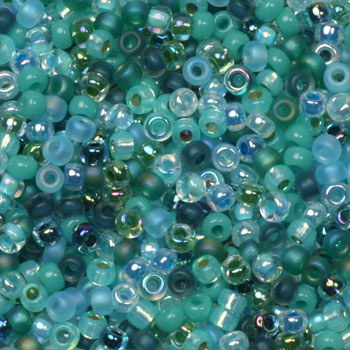 Extra pictures miyuki seed beads 11/0 - mix touch of teal