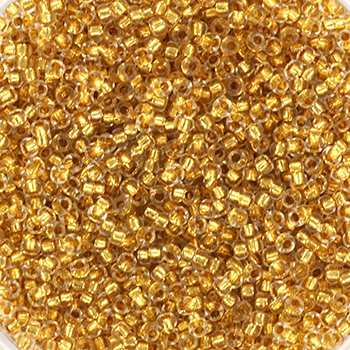 Extra pictures miyuki seed beads 15/0 - 24kt gold lined crystal