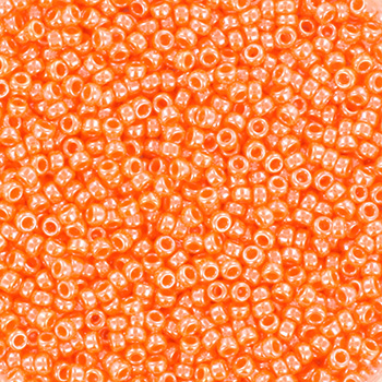 Extra foto's miyuki rocailles 15/0 - opaque luster orange 