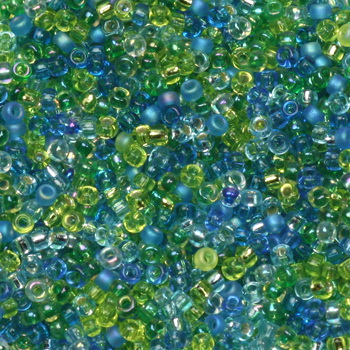 Extra pictures miyuki seed beads 15/0 - mix electric blue lagoon