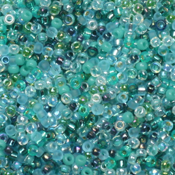 Extra pictures miyuki seed beads 15/0 - mix touch of teal