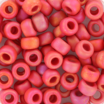 Extra pictures miyuki seed beads 5/0 - opaque matte ab red