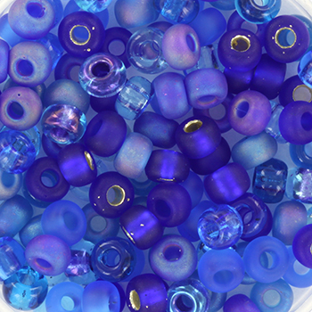 Extra pictures miyuki seed beads 6/0 - mix blueberry pie