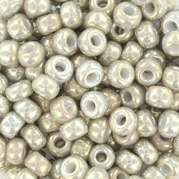 Extra pictures miyuki seed beads 6/0 - opaque luster smoke gray