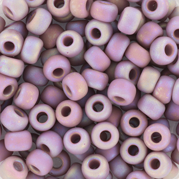 Extra pictures miyuki seed beads 6/0 - opaque matte ab mauve